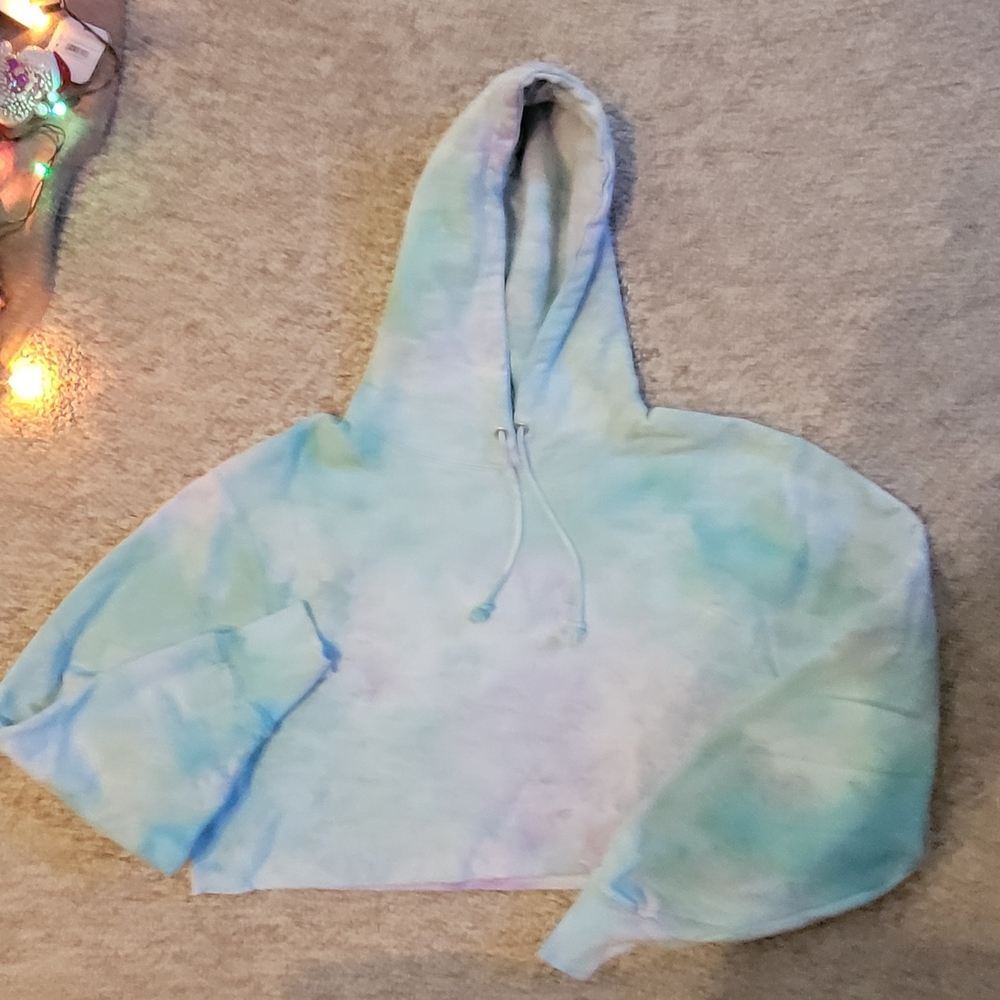 3/Set Of THREE Colorful Tie-Dye Cropped Champion Hoodies - Picture 4 of 16